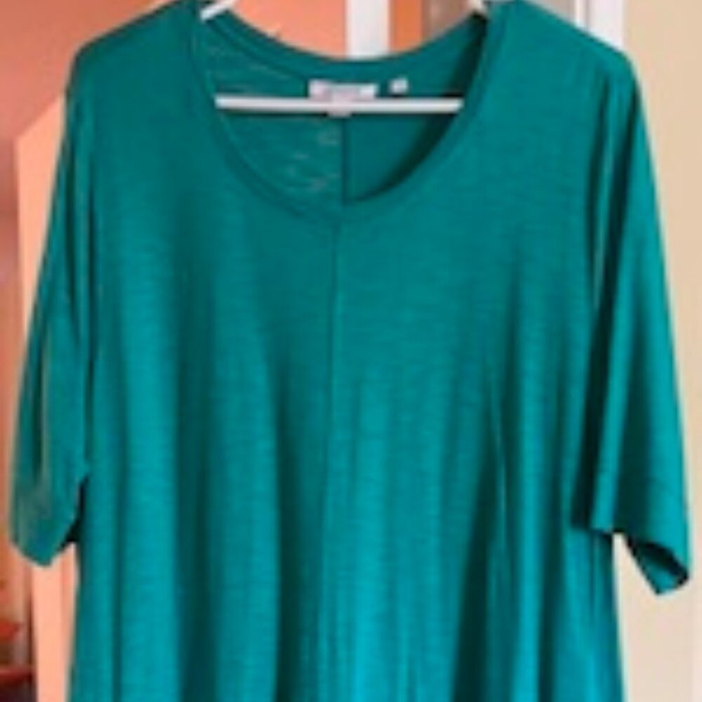 Chico's Teal Midi-Length Jersey Dress